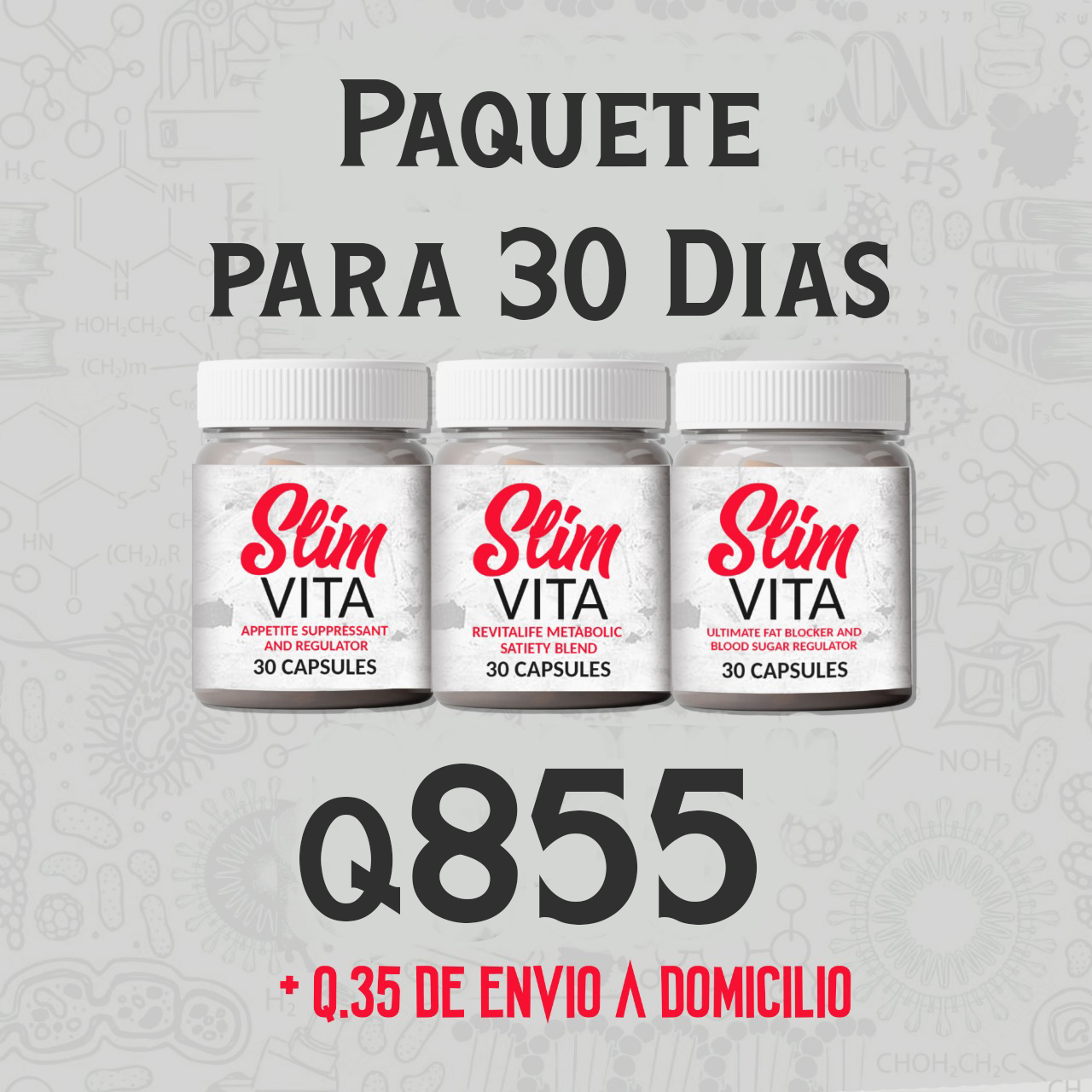 Tratamiento Slim Vita para la reducción de peso 30 Días.